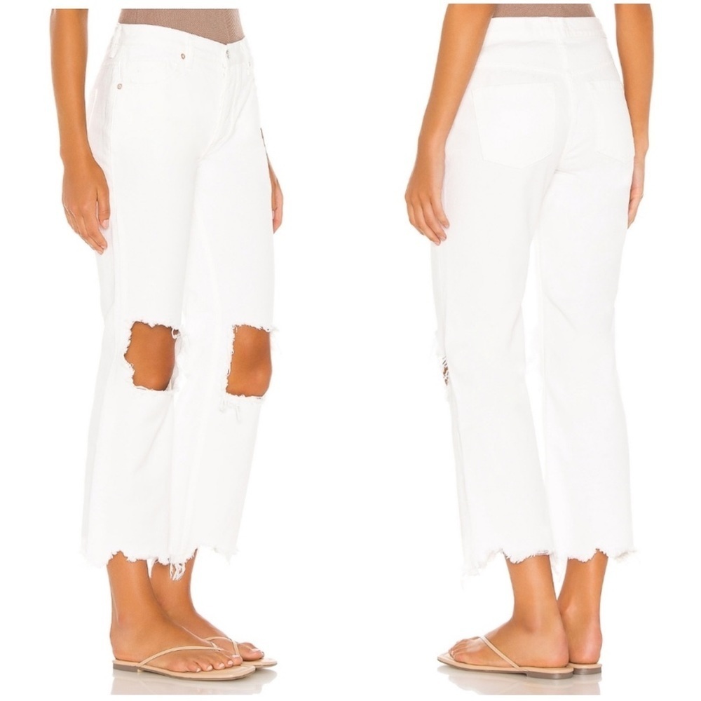 Free People 💛White Straight Leg Jeans - Picture 12 of 12